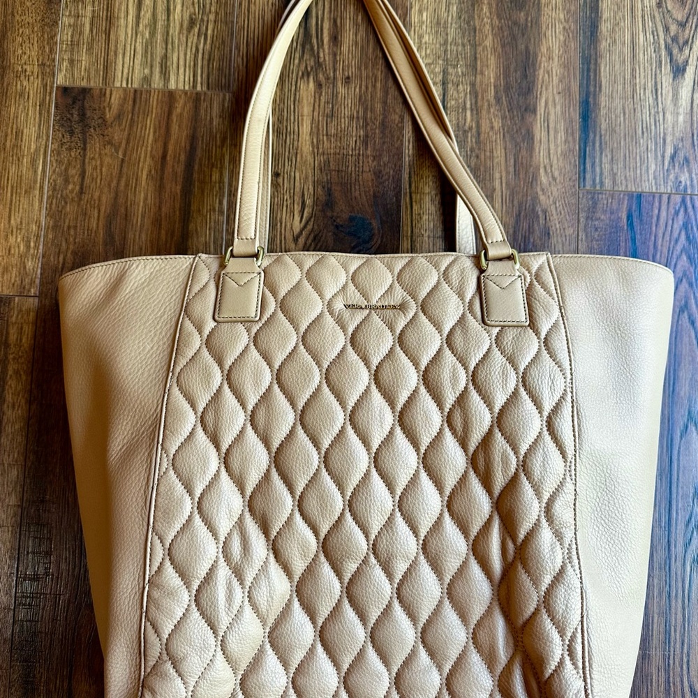 Vera Bradley Quilted Ella Tote Nude